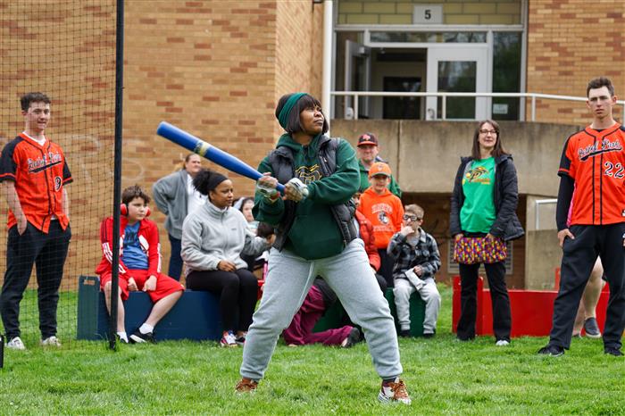Students from Mon Valley, Pathfinder and Sunrise Schools participate in the 2024 AIU Wiffle Ball Tournament at Pathfinder School.